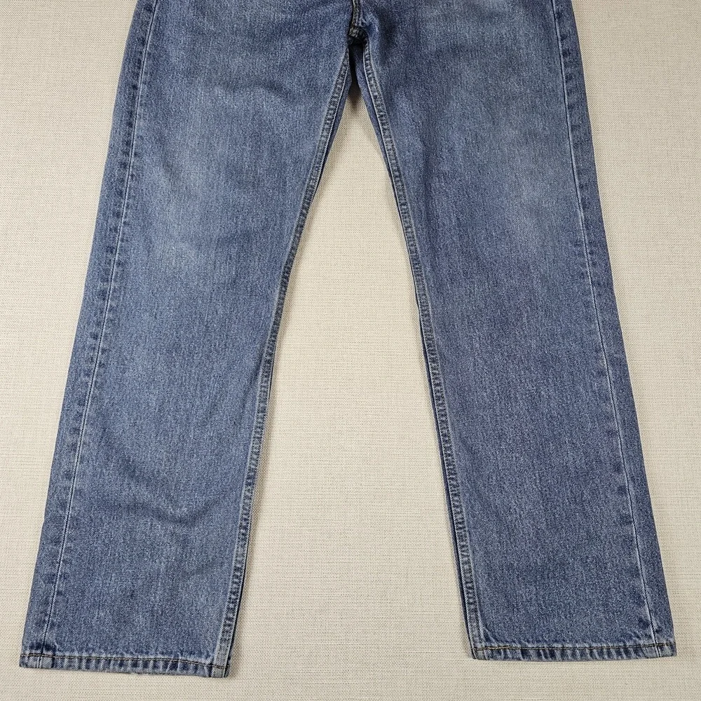 Levis 505 Jeans Mens 36X32 (34×30) Straight Leg Blue Grunge Broke-In
